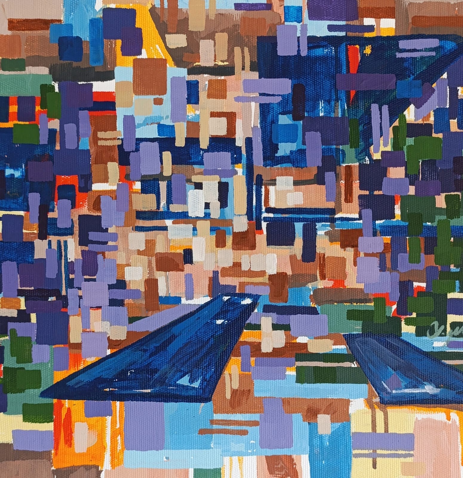 Faruk Çelik | Tuval üzerine akrilik | Füg kompozisyon No 30