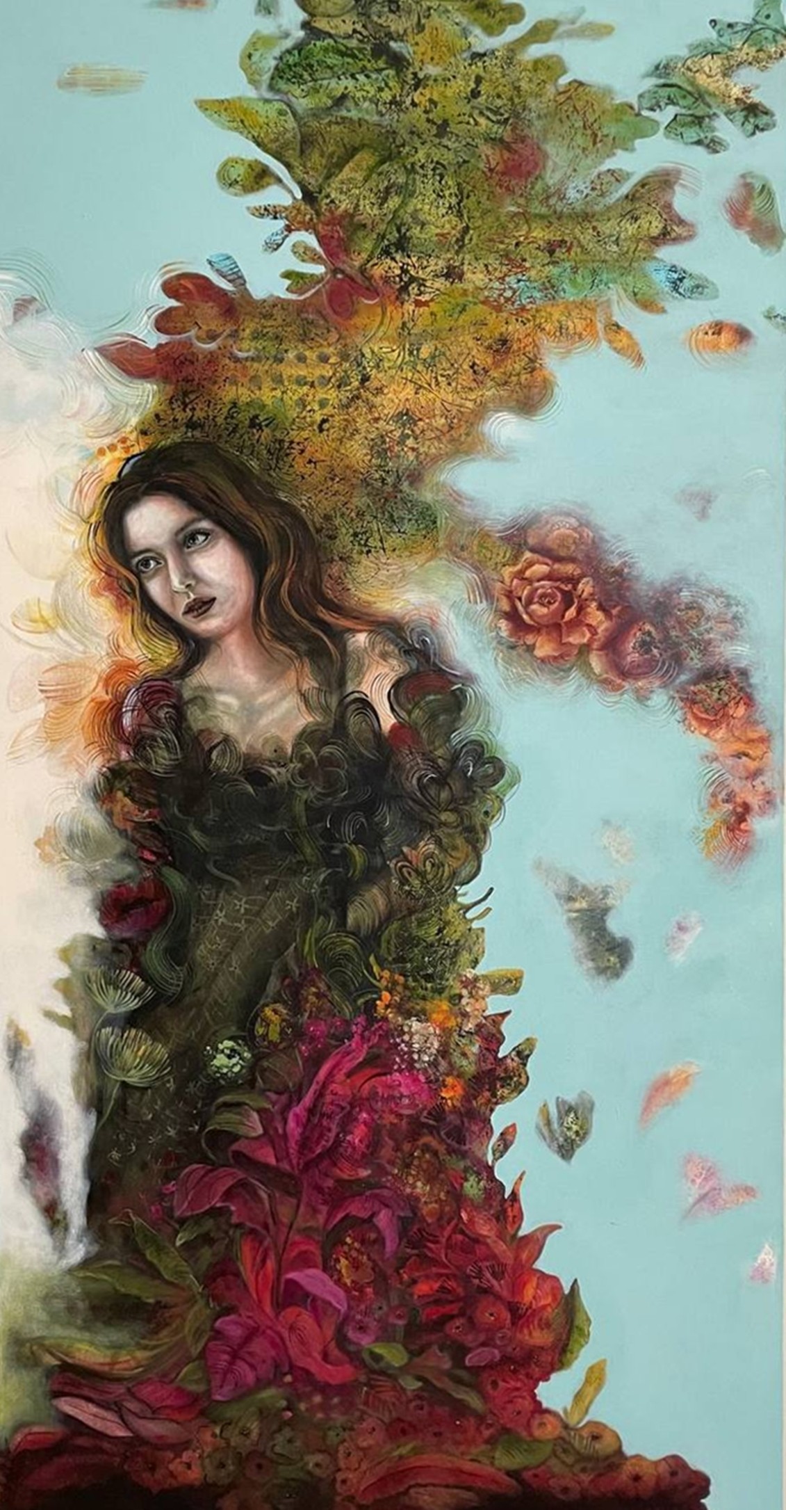 Dilek Hasra | Tuval üzerine akrilik | Düşler Bahçesi Serisi