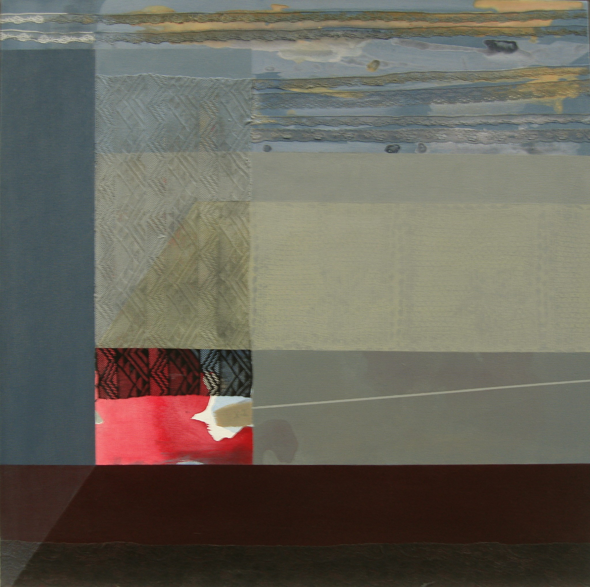 Süheyla Sabır | Tuval üzerine akrilik ve tekstil | Dantel Serisi