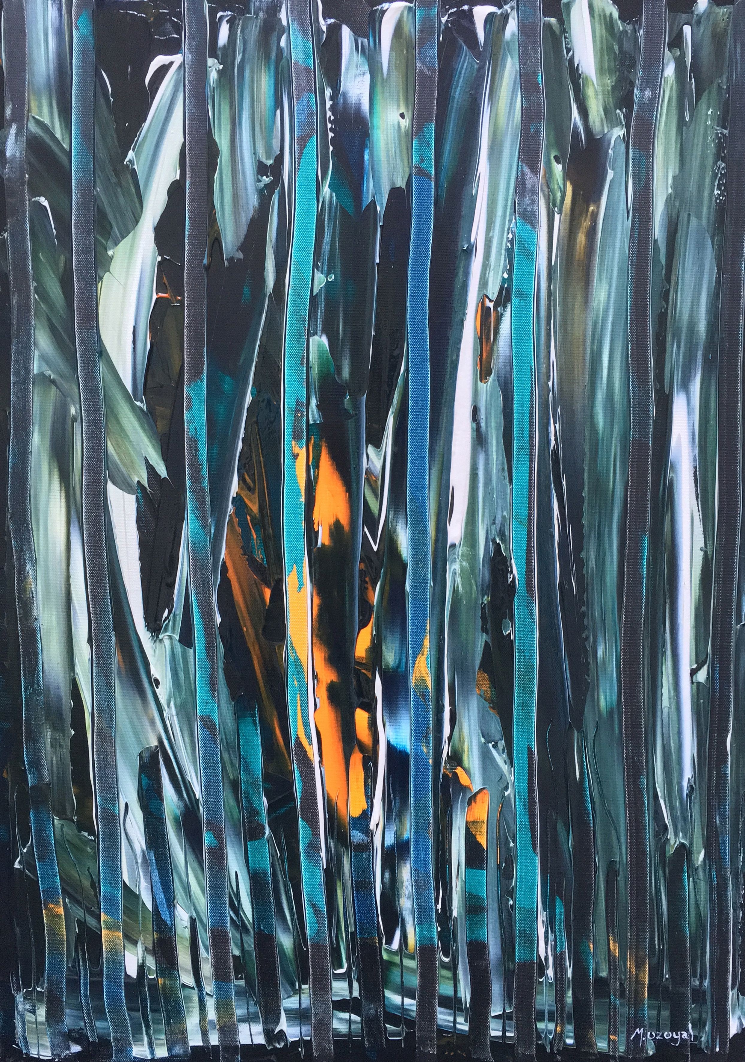 Mustafa Özoyal | Tuval üzerine akrilik | İsimsiz