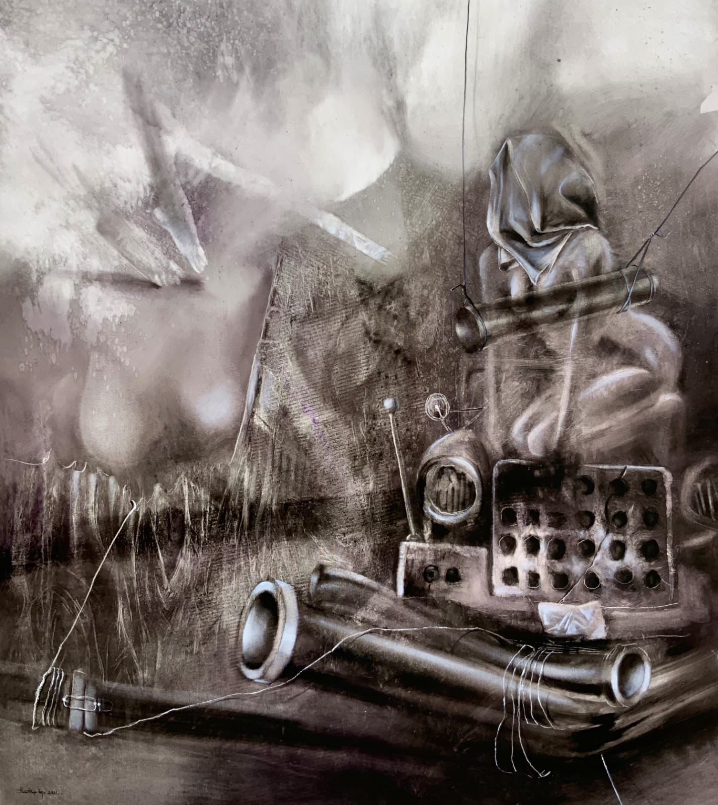 Hasan Hüseyin Ünal | Tuval üzerine yağlıboya | Gürültü