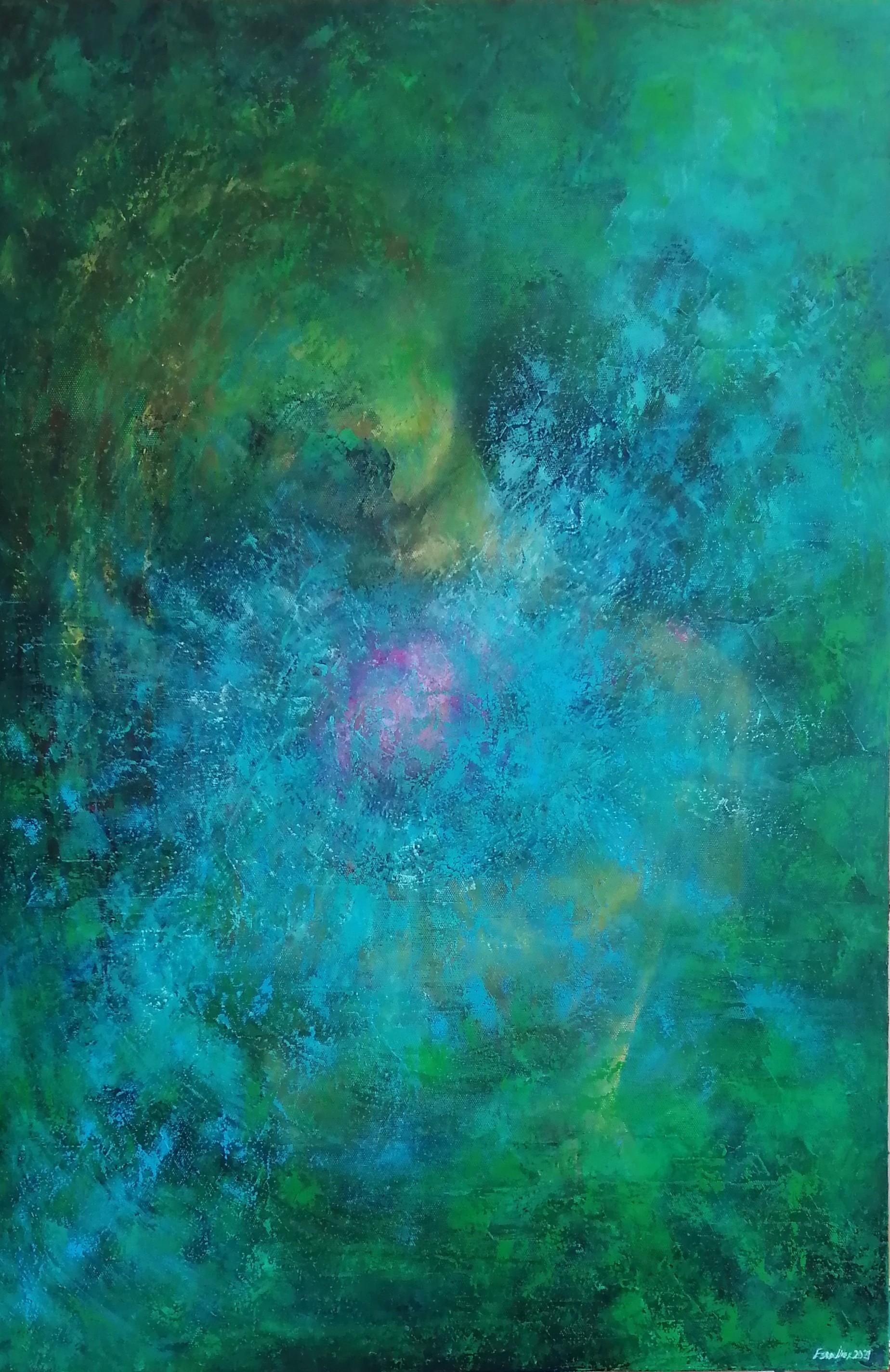 Esra Üner | Tuval üzerine karışık teknik | İsimsiz