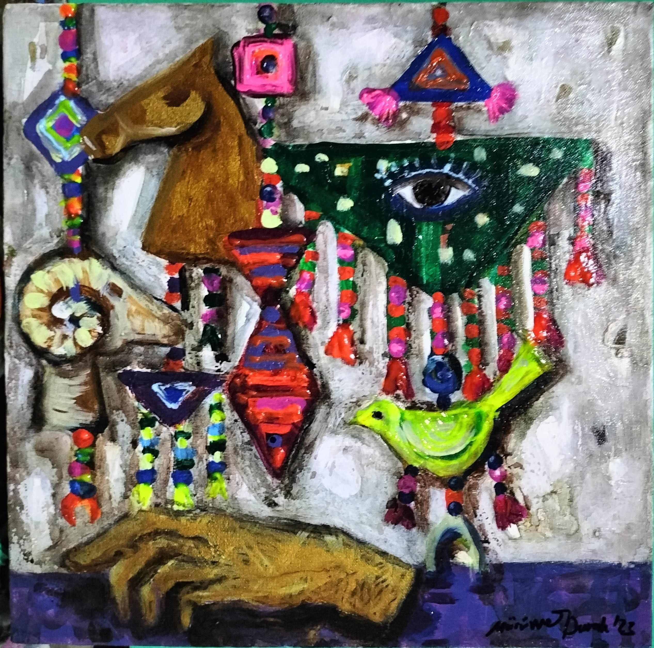 Mürüvvet Durak | Tuval üzerine akrilik | Semboller