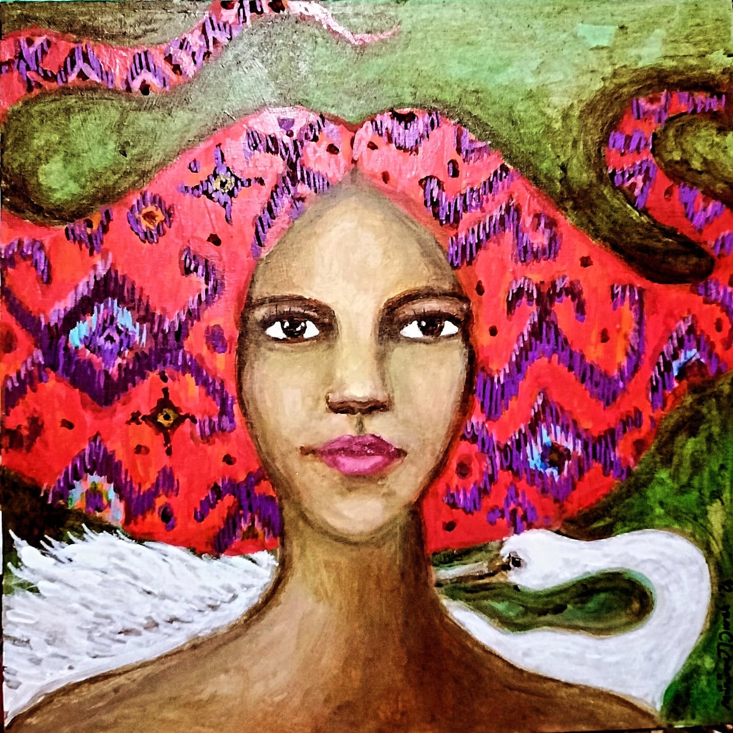 Mürüvvet Durak | Tuval üzerine akrilik | Kuğu