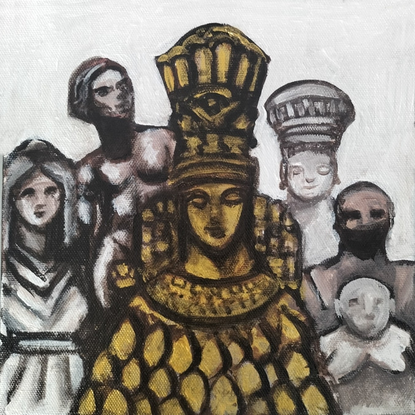 Mürüvvet Durak | Tuval üzerine akrilik | Kibele -Tanrıçalar