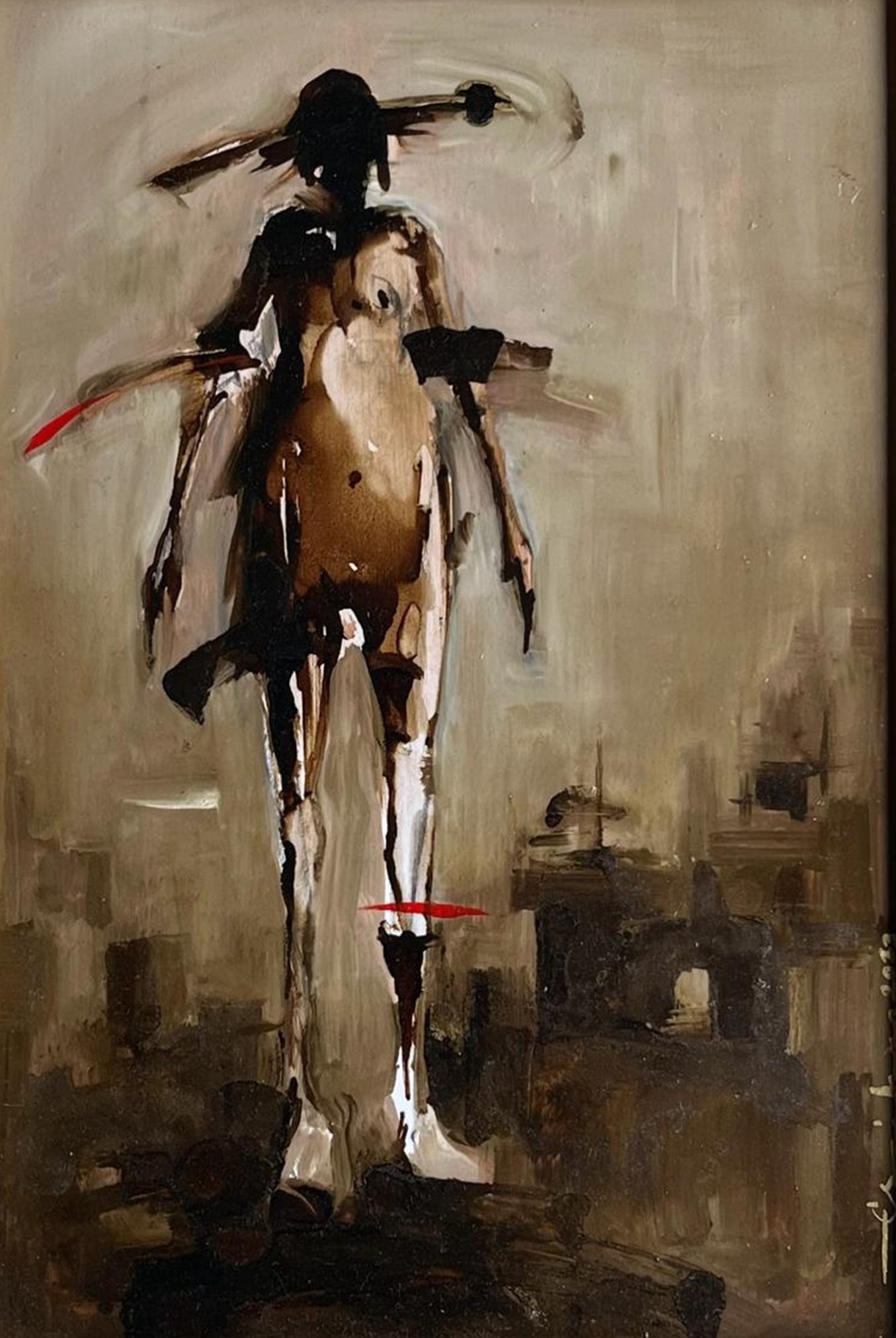 Ercihan Yolcu | Dekota üzerine yağlı boya | Silüetler VII