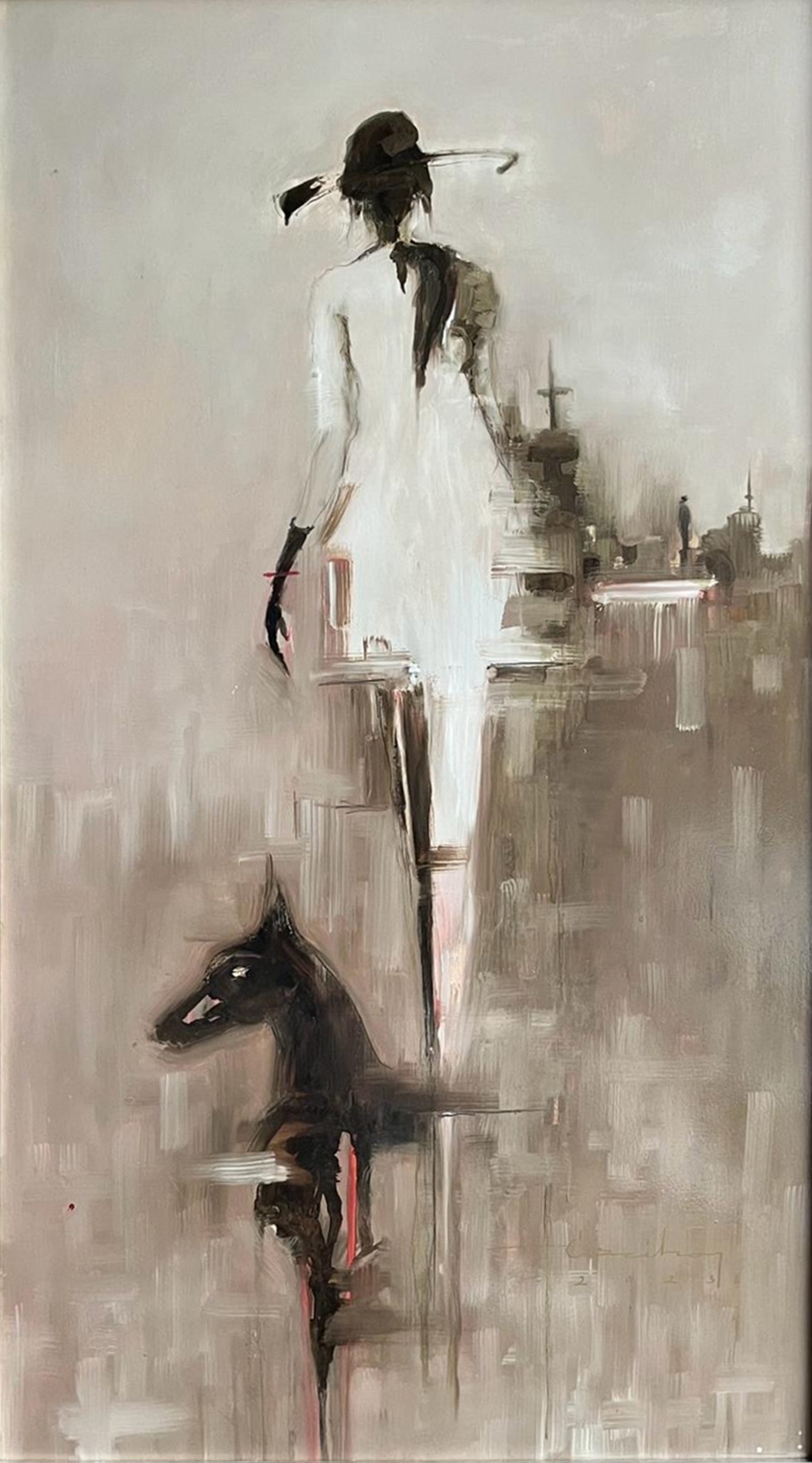 Ercihan Yolcu | Dekota üzerine yağlı boya | Silüetler VIII