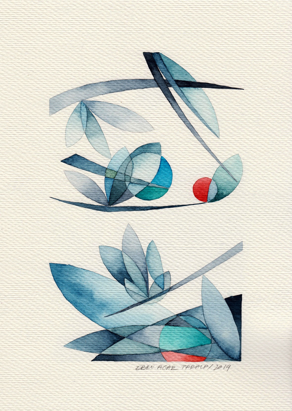 Ebru Acar Taralp | Kağıt üzerine suluboya | Mavi Orman