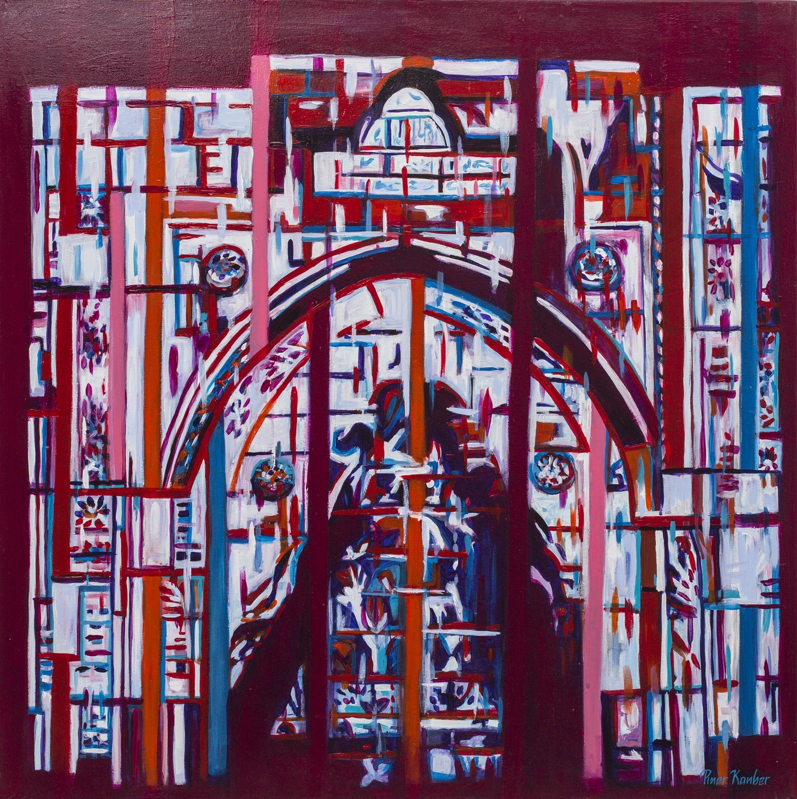 Pınar Kanber | Tuval üzerine akrilik | Mukarnas
