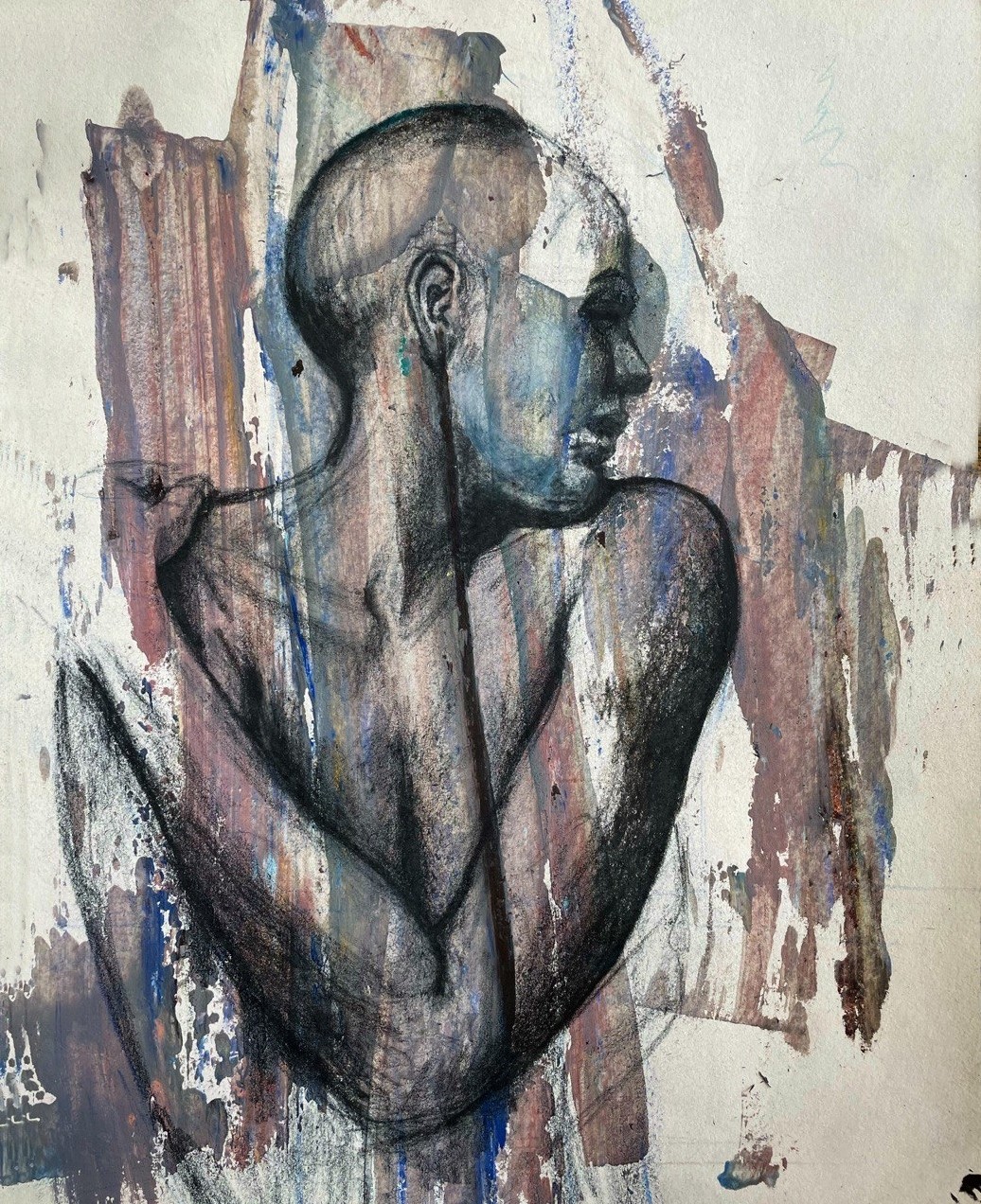 Dilek Hasra | Kağıt üzerine akrilik | Cam Kırıkları