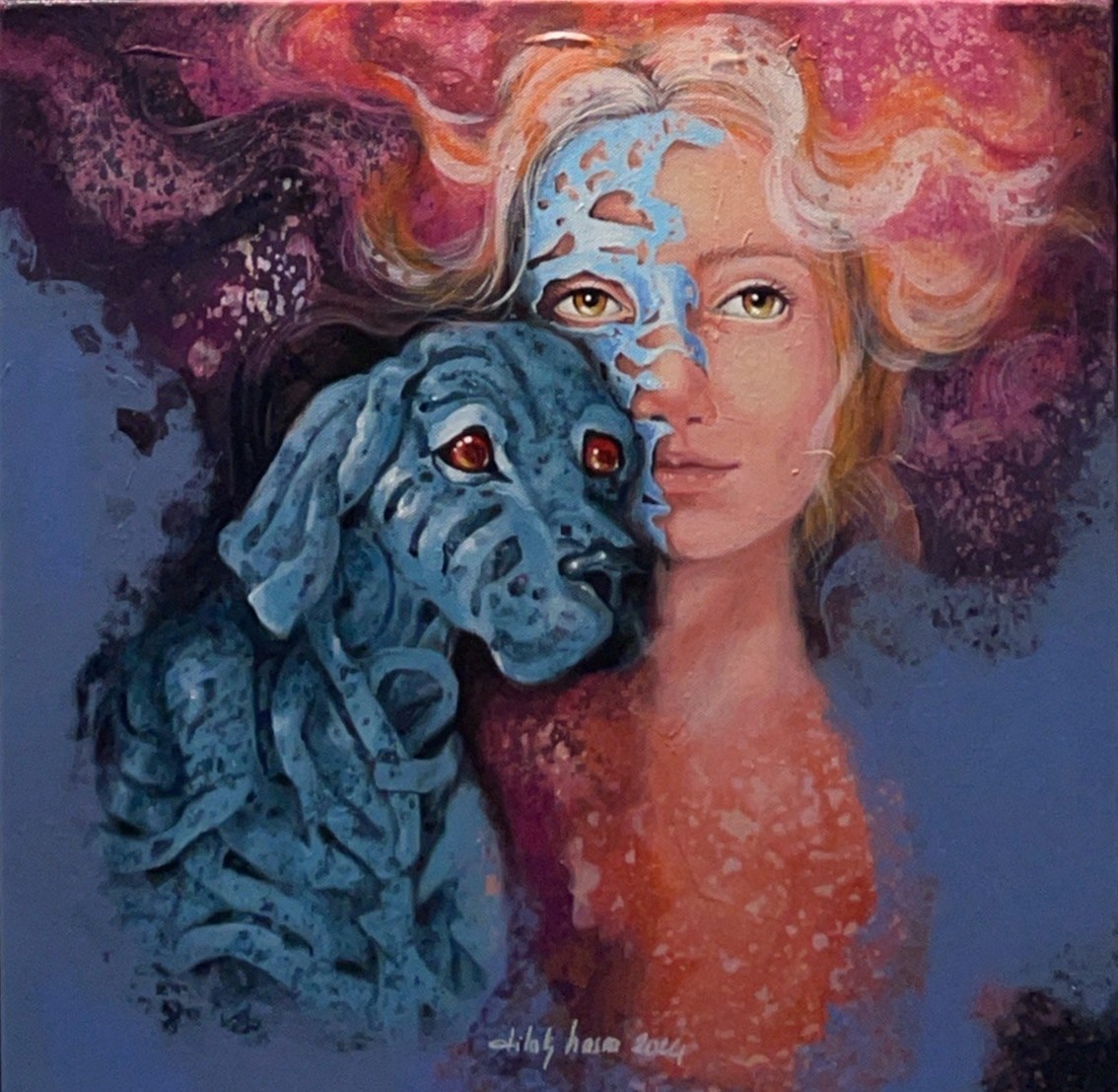 Dilek Hasra | Tuval üzerine akrilik | Karşılıksız Sevgi