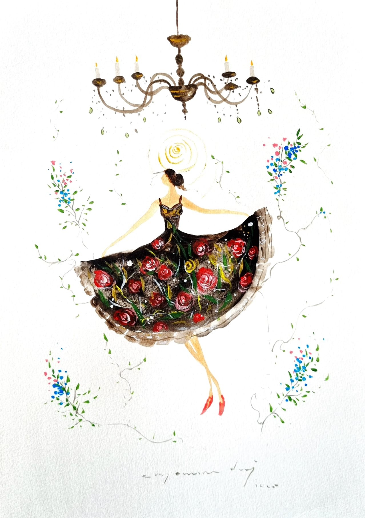 Can Emre Dağ | Karton üzerine akrilik | Güneş Saçan Kadınlar Serisi