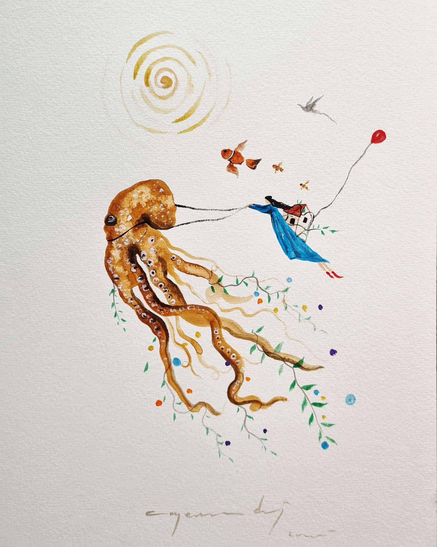 Can Emre Dağ | Karton üzerine akrilik | Güneş Saçan Kadınlar Serisi