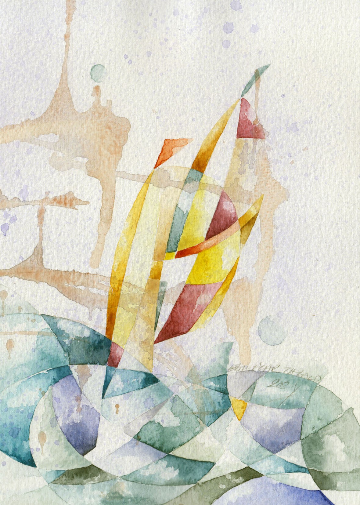 Ebru Acar Taralp | Kağıt üzerine sulu boya | Yaz Geliyor