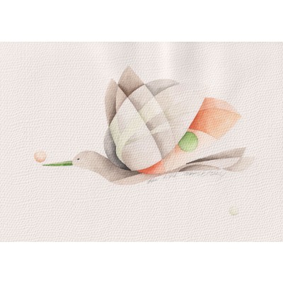 Turuncu Işıldayan Yeşil Gagalı Kuş