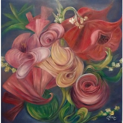 Gerçekçi Olmayan Akışkan Çiçekler