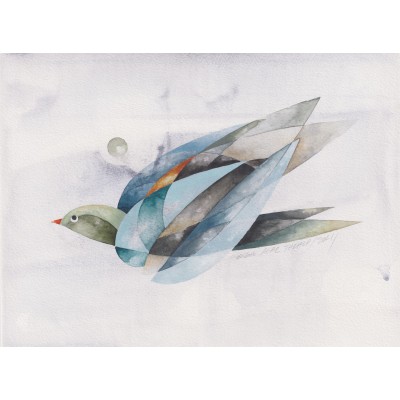 Mavi Kanatlı Kırlangıçın Gri Topu