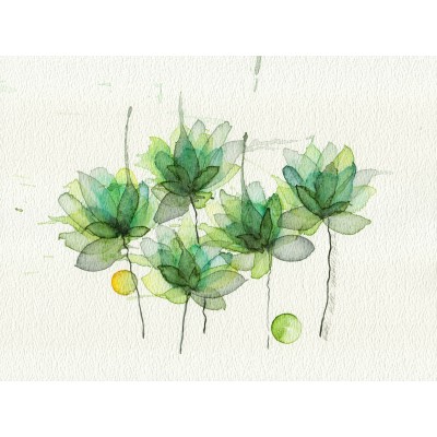 Rüzgar ve Çiçekler 4 - Yeşil